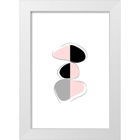 Stones II White Modern Wood Framed Art Print by Pavlova, Martina