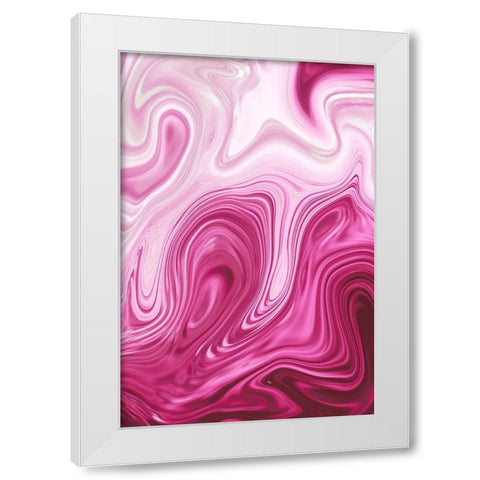 Pink Marble White Modern Wood Framed Art Print by Pavlova, Martina