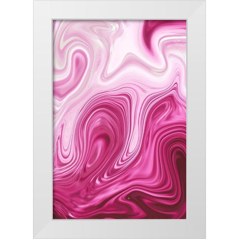 Pink Marble White Modern Wood Framed Art Print by Pavlova, Martina