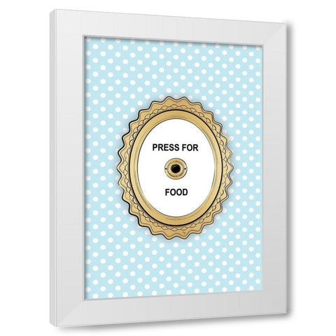 Press 4 Food White Modern Wood Framed Art Print by Pavlova, Martina