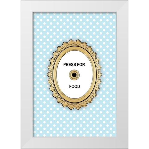Press 4 Food White Modern Wood Framed Art Print by Pavlova, Martina