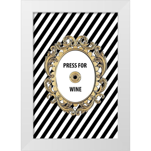 Wine Button White Modern Wood Framed Art Print by Pavlova, Martina