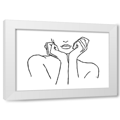 Thankful White Modern Wood Framed Art Print by Pavlova, Martina