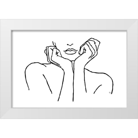 Thankful White Modern Wood Framed Art Print by Pavlova, Martina