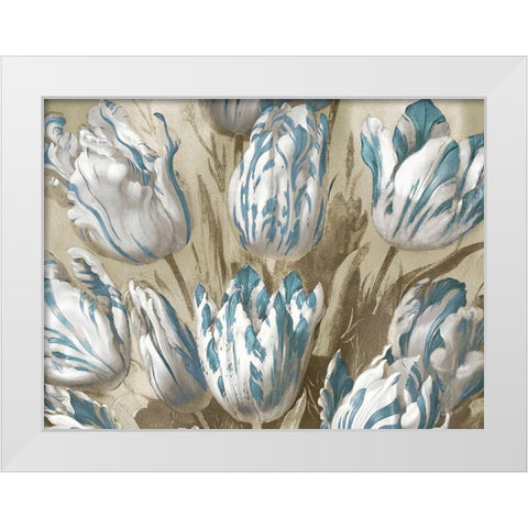 Tulips on Gold III White Modern Wood Framed Art Print by McQueen, Angela