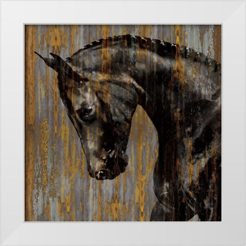 Horse I White Modern Wood Framed Art Print by Rose, Martin