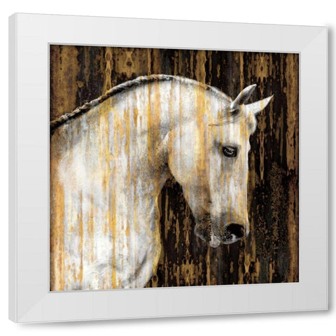 Horse II White Modern Wood Framed Art Print by Rose, Martin