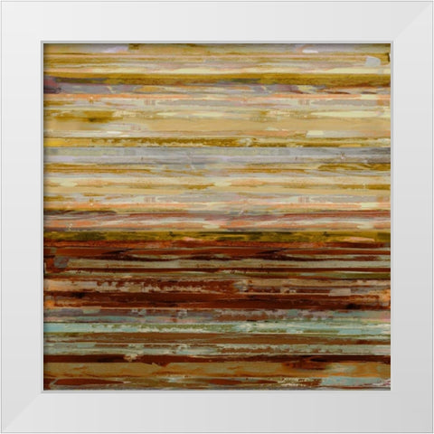 Strata II White Modern Wood Framed Art Print by Shields, Matt