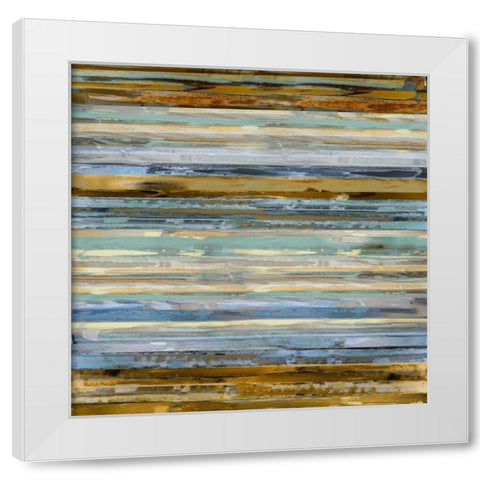 Strata I White Modern Wood Framed Art Print by Shields, Matt