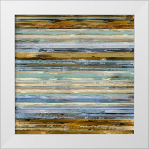 Strata I White Modern Wood Framed Art Print by Shields, Matt