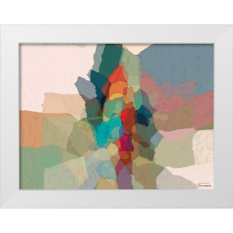 Cascade III White Modern Wood Framed Art Print by Tienhaara, Michael