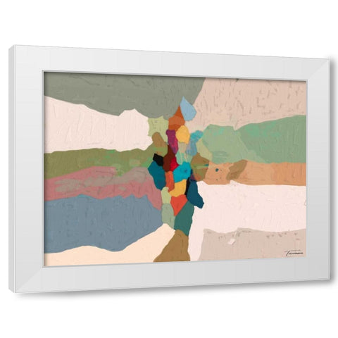 Cascade IV White Modern Wood Framed Art Print by Tienhaara, Michael