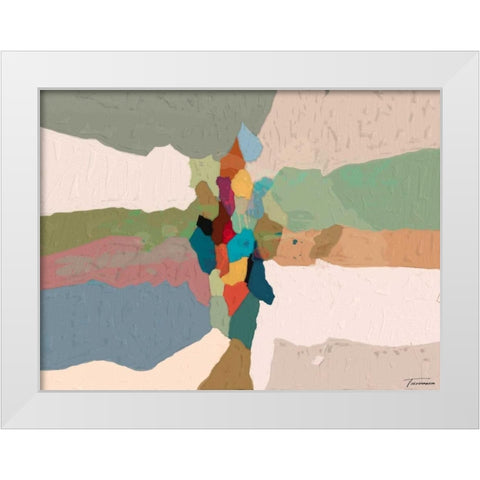 Cascade IV White Modern Wood Framed Art Print by Tienhaara, Michael