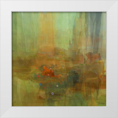 Patterns I White Modern Wood Framed Art Print by Tienhaara, Michael
