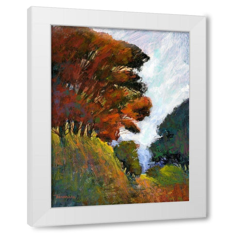 Falls Romance III White Modern Wood Framed Art Print by Tienhaara, Michael