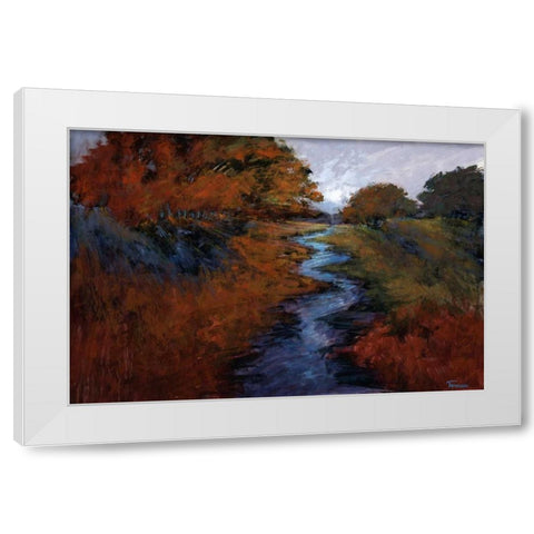Spring Stream I White Modern Wood Framed Art Print by Tienhaara, Michael