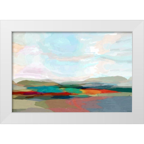 Strata III White Modern Wood Framed Art Print by Tienhaara, Michael
