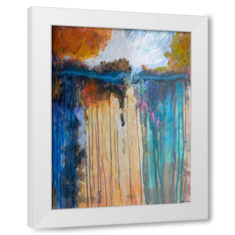 Cascading Memories I White Modern Wood Framed Art Print by Tienhaara, Michael