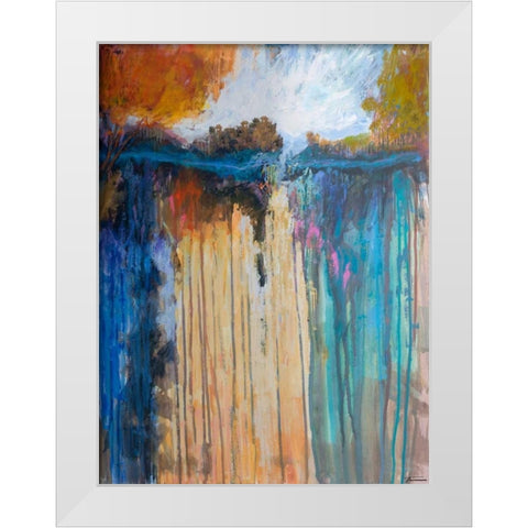 Cascading Memories I White Modern Wood Framed Art Print by Tienhaara, Michael