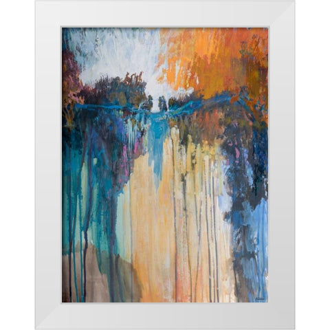 Cascading Memories II White Modern Wood Framed Art Print by Tienhaara, Michael