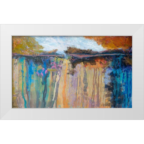 Cascading Memories III White Modern Wood Framed Art Print by Tienhaara, Michael