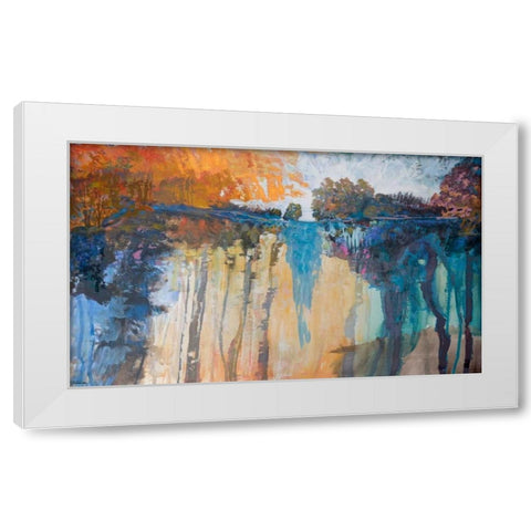 Cascading Memories IV White Modern Wood Framed Art Print by Tienhaara, Michael