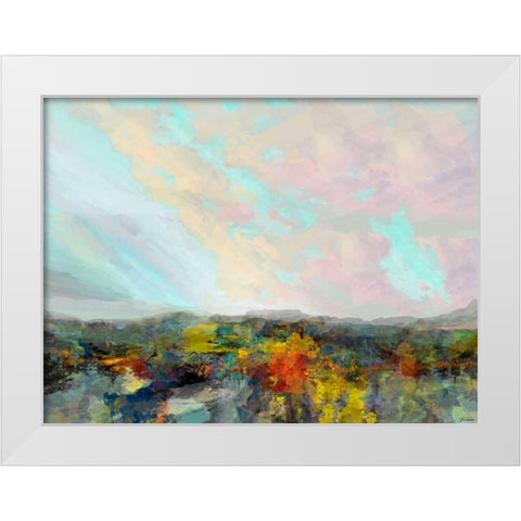 Formations Big Sky II White Modern Wood Framed Art Print by Tienhaara, Michael