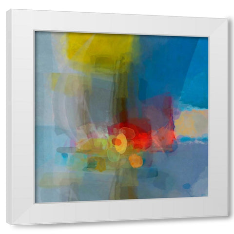 Galactic III White Modern Wood Framed Art Print by Tienhaara, Michael