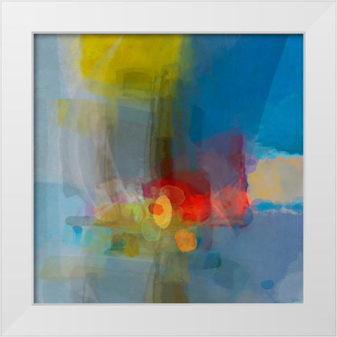 Galactic III White Modern Wood Framed Art Print by Tienhaara, Michael