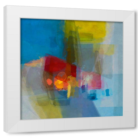 Galactic IV White Modern Wood Framed Art Print by Tienhaara, Michael