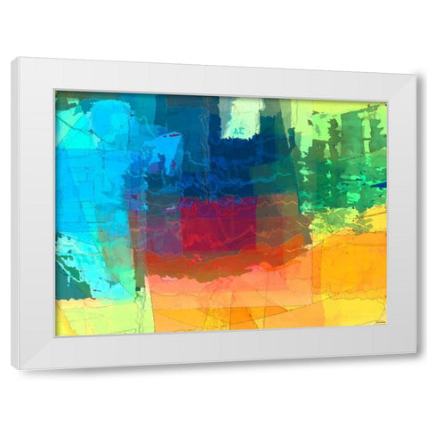 Pulsations I White Modern Wood Framed Art Print by Tienhaara, Michael