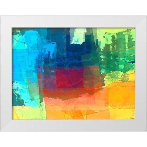 Pulsations I White Modern Wood Framed Art Print by Tienhaara, Michael