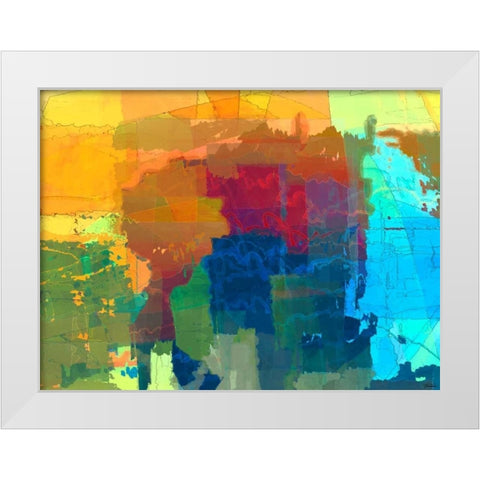 Pulsations II White Modern Wood Framed Art Print by Tienhaara, Michael