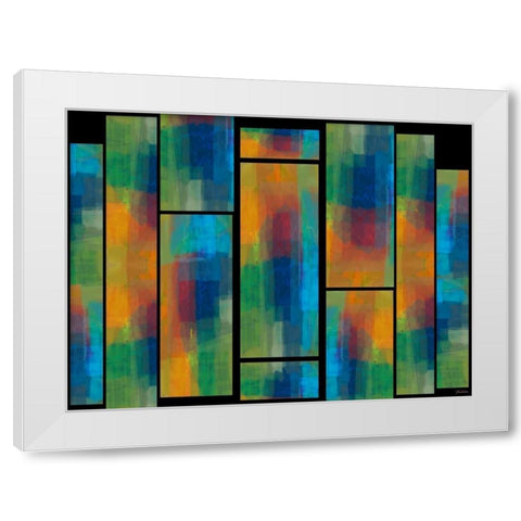 Sequential III White Modern Wood Framed Art Print by Tienhaara, Michael