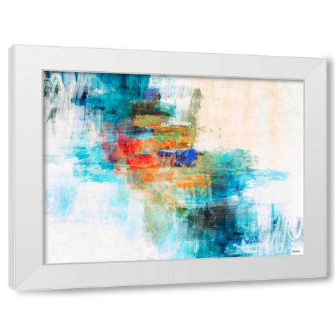 Splash II White Modern Wood Framed Art Print by Tienhaara, Michael