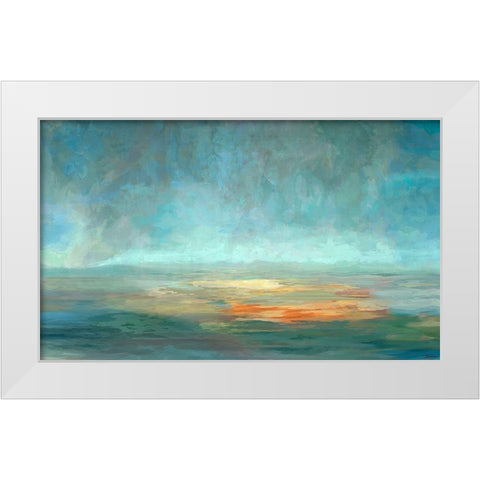 Cascade VI White Modern Wood Framed Art Print by Tienhaara, Michael