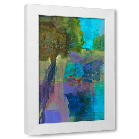 Autumn song IV White Modern Wood Framed Art Print by Tienhaara, Michael