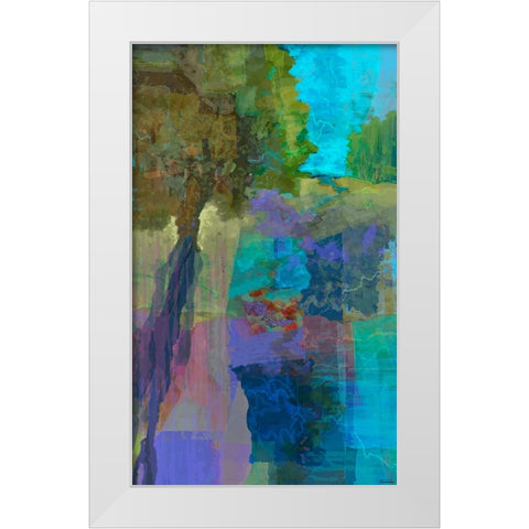Autumn song IV White Modern Wood Framed Art Print by Tienhaara, Michael