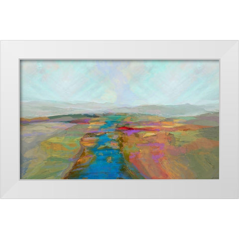 Mountain Vista I White Modern Wood Framed Art Print by Tienhaara, Michael