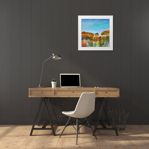 Harmony III White Modern Wood Framed Art Print by Tienhaara, Michael