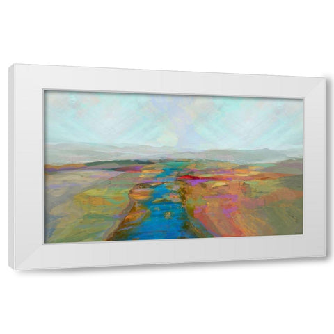 Mountain vista I White Modern Wood Framed Art Print by Tienhaara, Michael