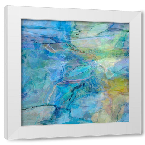 Random V White Modern Wood Framed Art Print by Tienhaara, Michael