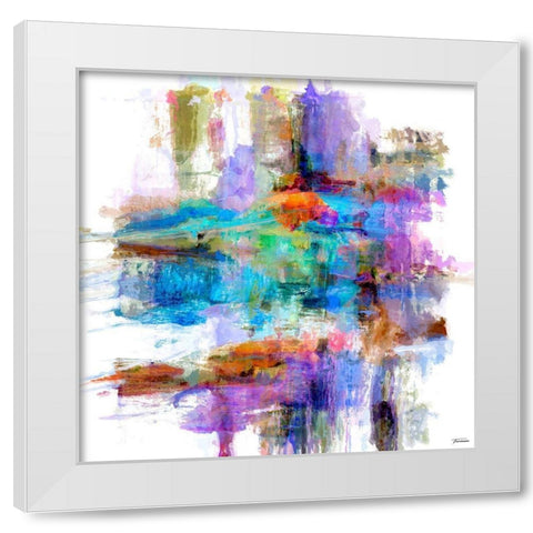 Splash IV White Modern Wood Framed Art Print by Tienhaara, Michael