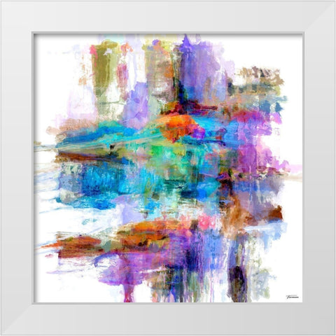 Splash IV White Modern Wood Framed Art Print by Tienhaara, Michael