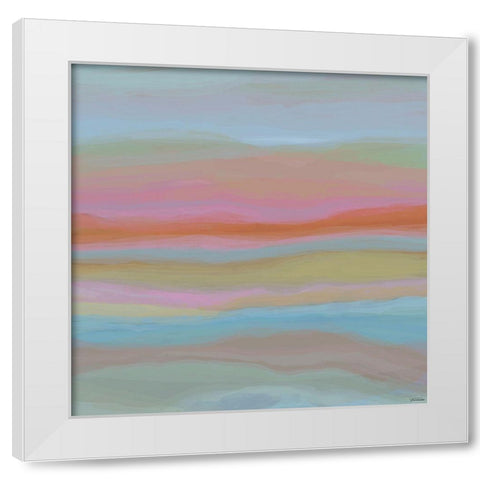 Contours V White Modern Wood Framed Art Print by Tienhaara, Michael
