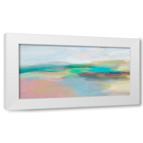 Stratum II White Modern Wood Framed Art Print by Tienhaara, Michael