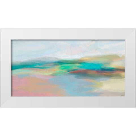 Stratum II White Modern Wood Framed Art Print by Tienhaara, Michael