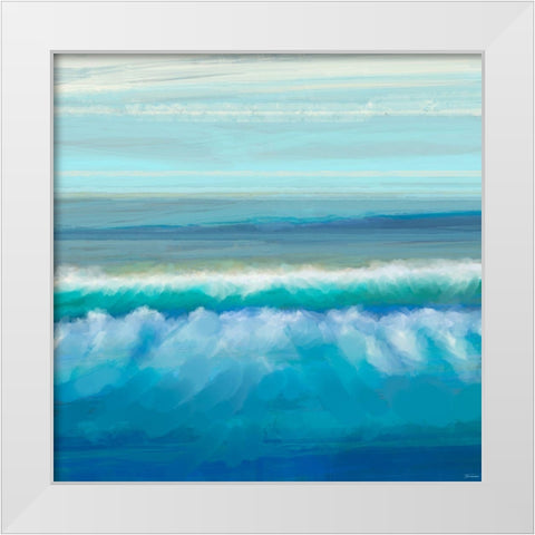 Seascape I White Modern Wood Framed Art Print by Tienhaara, Michael
