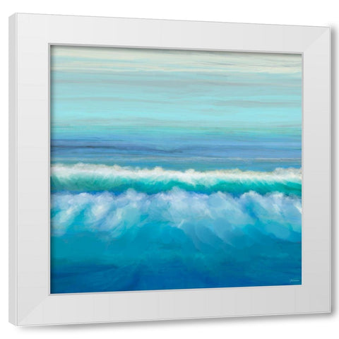 Seascape II White Modern Wood Framed Art Print by Tienhaara, Michael