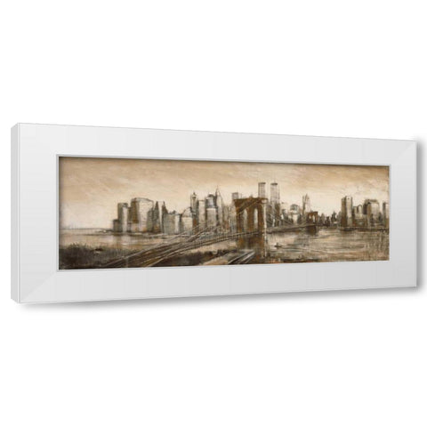 New York-New York White Modern Wood Framed Art Print by Daniels, Matthew